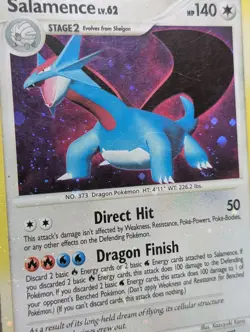 Pokemon Salamence 18/132 Secret Wonders Holo BLEED + TWO SWIRLS - LP - Image 2