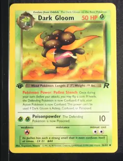 PSA 9 MINT 2000 Pokemon Team Rocket #36 Dark Gloom 1st Edition !!! - Image 3