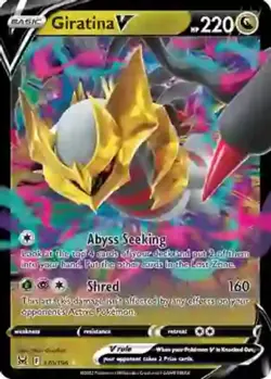 LP Pokemon Giratina V - 130/196 - Ultra Rare Lightly Played Lost Origin - Image 1