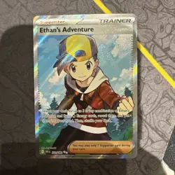 Pokemon TCG Ethan's Adventure Destined Rivals Full Art Card 221/182 NM Condition - Image 1