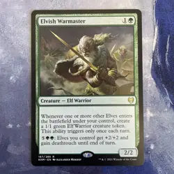 Mtg- Elvish Warmaster (167/285) Kaldheim- Rare- NM - Image 1
