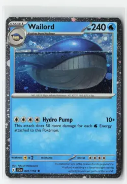 WAILORD 041/159 COSMOS HOLO POKEMON TCG NM-LP - Image 1