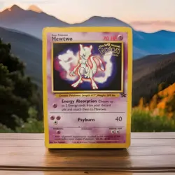 Pokemon TCG Mewtwo #3 Black Star Promo The First Movie Promo WB Stamp - Image 1