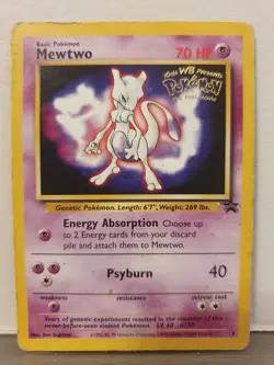 Pokemon TCG Mewtwo #3 Black Star Promo The First Movie Promo WB Stamp - Image 2