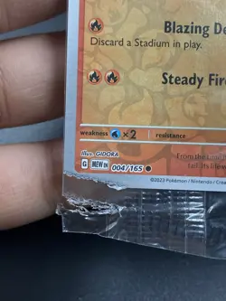 Charmander 004/165 Pokemon 151 EB Games Stamped Promo Pokemon Card Crimp Damage - Image 2