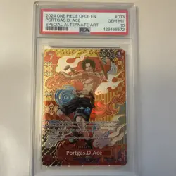 One Piece Portgas.D.Ace Special Alternate Art OP02-013 PSA 10 Gem Mint English - Image 1