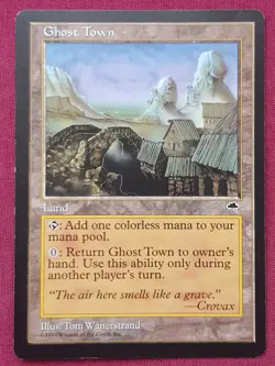 Magic The Gathering TEMPEST GHOST TOWN land card MTG - Image 1