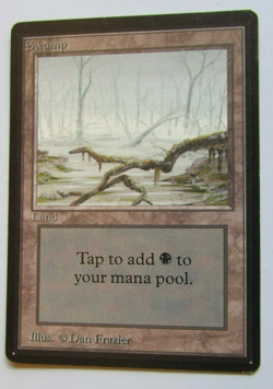 Magic The Gathering - Swamp B Card - Beta - Image 1