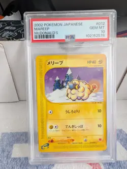 2002 PSA 10 Gem Mint Mareep McDonald's Promo Japanese Pokemon Card 012/018 - Image 1
