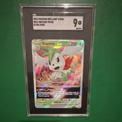 Pokemon Shaymin VSTAR 014/172 Brilliant Stars Ultra Rare Holo SGC 9 - Image 1