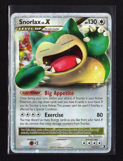 2009 POKEMON PLATINUM RISING RIVALS #111/111 SNORLAX LV. X HOLO RARE FOIL - Image 1
