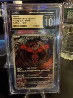 2023 Pokemon Japanese Raging Surf #071/062 Yveltal AR Holo CGC Pristine 10 - Image 1