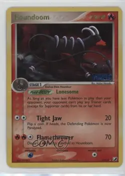 Houndoom Reverse Foil Pokemon EX Unseen Forces #7 2005 - Image 1