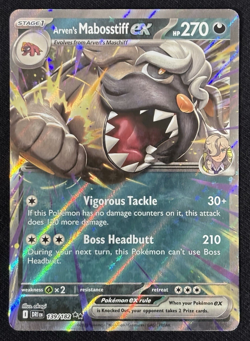 Arven's Mabosstiff EX 139/182 - Destined Rivals Double Rare - Pokemon TCG NM - Image 1