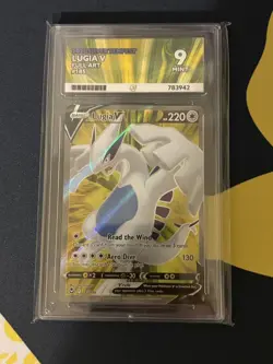 Lugia V (Full Art) 185/195 Sword & Shield - Silver Tempest Pokemon Graded ACE 9 - Image 1
