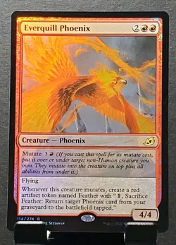 MTG 114/274 EVERQUILL PHOENIX Rare Foil IKORIA unplayed card⚔NM/MT - Image 1