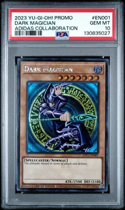 2023 Yu-gi-oh! Promo Dark Magician Adidas Collaboration ADC1-EN001 PSA 10 Gem MT - Image 2