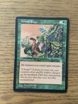 Vintage MTG Magic the Gathering Primal Rage Stronghold HP - Image 1