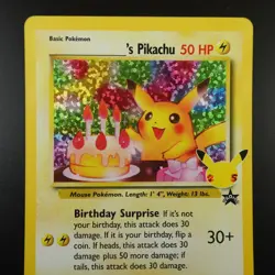 Birthday Pikachu 24 Pokemon Celebrations Collection Holo Card - Image 2