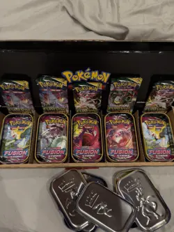 Pokemon Kanto Mini Tins Amazon Exclusive Evolving Skies Fusion Strike X5 - Image 1