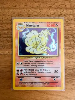 Pokemon TCG Ninetales Base Set 12/102 Holo Unlimited Holo Rare - Image 1
