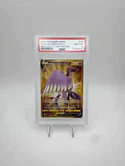 2022 POKEMON BRILLIANT STARS GALARIAN ARTICUNO V SECRET #181 PSA 10 - Image 1