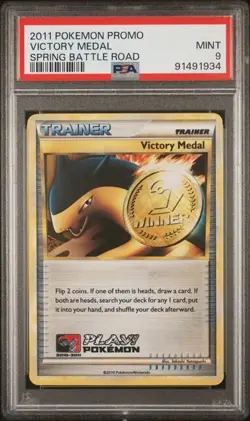 PSA 9 Mint Victory Medal 2010-2011 PLAY! Pokemon Spring Battle Road Promo Winner - Image 1
