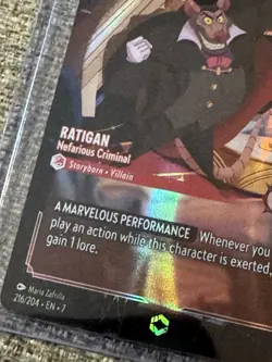 Ratigan Nefarious Criminal Enchanted 216/204 Disney Lorcana Archazia's Island - Image 4