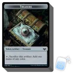 10 pcs TREASURE TOKEN (18/21) Innistrad: Crimson Vow VOW Magic MTG MINT CARD - Image 1