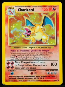 1999 Spanish Base Set Charizard #4/102 LP/MP Pokemon Card - Image 1