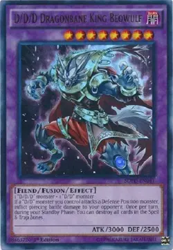 Yugioh D/D/D Dragonbane King Beowulf 1st Edition Ultra Rare NM - Free Holo Card - Image 1