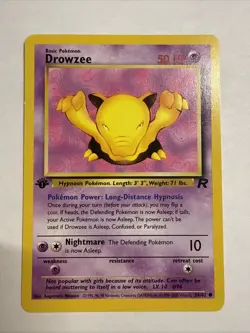 Pokemon Card Drowzee 54/82 1st Edition Team Rocket - Image 1