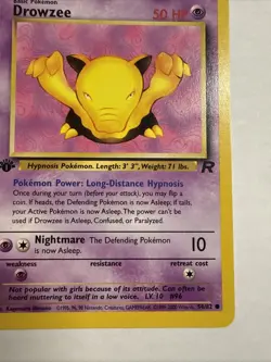 Pokemon Card Drowzee 54/82 1st Edition Team Rocket - Image 4