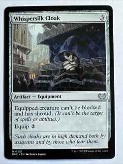 Whispersilk Cloak - Duskmourn DSC 257 NM EN - MTG Magic The Gathering - Image 1