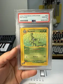 Pokemon E-reader PSA 10 non-holo Metapod 087/165 Expedition Base Set 2002 common - Image 1
