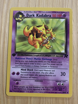 Pokemon TCG Dark Kadabra Team Rocket 39/82 Uncommon 1st Edition LP - Image 1
