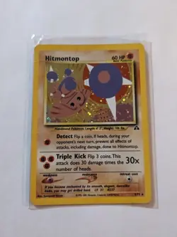 Hitmontop 3/75 Holo Rare Neo Discovery 2000 WOTC Pokemon Card - Image 1