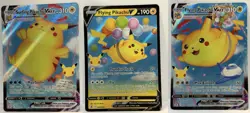 Lot of 3 Pikachu V / VMAX Celebrations Pokemon TCG SWSH NM 006 007 009 - Image 1