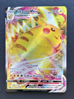 Pokemon TCG Pikachu VMAX SWSH286 Black Star Promo Standard Size - Image 1