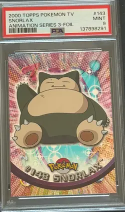 PSA 9 Topps Chrome Snorlax #143 Pokemon 2000 Holo Rare MINT CGC 9 BGS 9 - Image 1