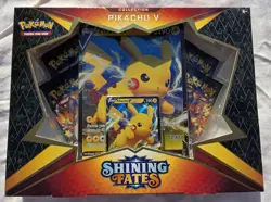 POKEMON PIKACHU V SHINING FATES TRADING CARD GAME FACTORY SEALED BOX 2021 - Image 1