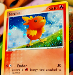 Pokemon TCG: Torchic 017/040 (2004) Black Star Promo Holo Card HP Swirl - Image 2