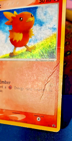 Pokemon TCG: Torchic 017/040 (2004) Black Star Promo Holo Card HP Swirl - Image 4