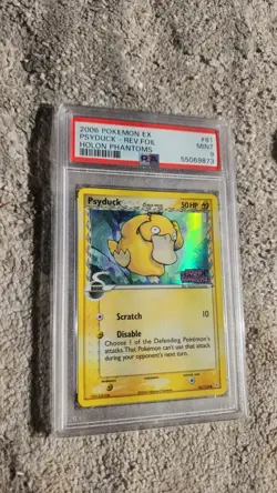 Pokemon EX Holon Phantoms Reverse Stamped Psyduck #81 Holo PSA 9 Mint - Image 2
