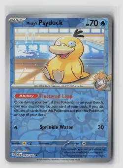 MISTY'S PSYDUCK 045/182 REVERSE HOLO DESTINED RIVALS POKEMON TCG NM - Image 1