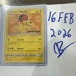 Pokemon Ash's Pikachu SM110 SM Promo 2017 Regular Basic Card - Image 1