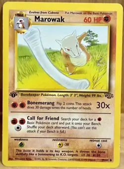 Marowak 39/64 Jungle Set 1st Edition 1999 Vintage Pokemon TCG - Image 1