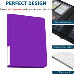 Toploader Binder,9-Pocket Double Sided Top Loader Binder,Holds 360 Cards in 3... - Image 5