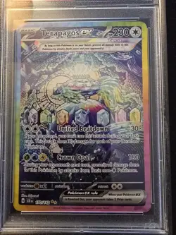 Pokemon 2024 Terapagos ex 170/142 Special Illustration Rare Stellar Crown PSA 9 - Image 2