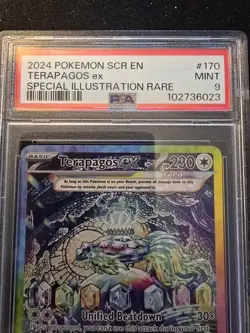 Pokemon 2024 Terapagos ex 170/142 Special Illustration Rare Stellar Crown PSA 9 - Image 3